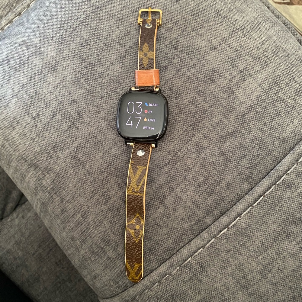 Fitbit Versa 3 w/ vintage authentic Louis Vuitton